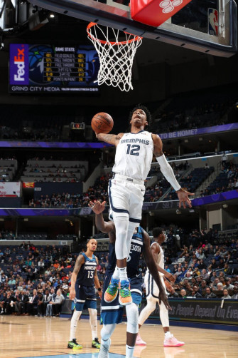 Ja Morant Dunk Wallpaper Helt Gratis