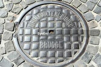 Brugge Belgium Drain Cover Background On Eyeem