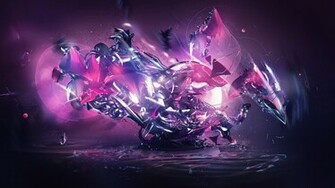 Abstract Futuristic Wallpaper Purple