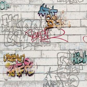 Grey Urban Graffiti Brick Effect A S Creation Wallpaper