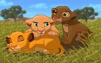 Cartoons Wallpaper Simba Nala Chumvi