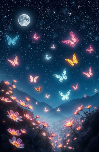 Night Butterfly Wallpaper