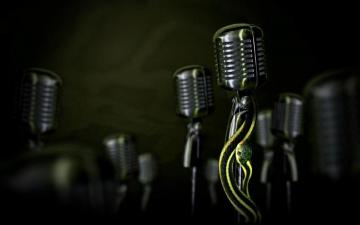 3d Microphone Wallpaper Top Background