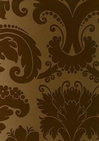 Brown Damask Wallpaper
