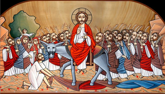Coptic Icon Palm Sunday Iconography Comic Book Cover Artwork