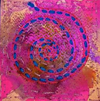 G Relekecrantz Design Spiral Embroidery Print Pillowcase