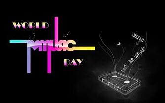Happy World Music Day Cassette HD Wallpaper