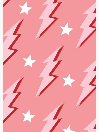 Peach Pink Lightning Bolt Pattern By Rachel Hunt Preppy