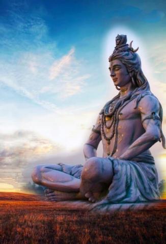 Lord Shiva In Statue Painting