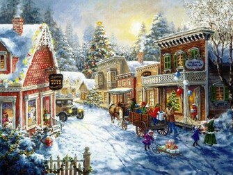 Christmas Village Wallpaper