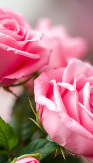 Pink Roses Phone Wallpaper