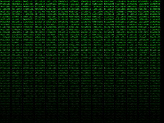 Moving Matrix Code Wallpaper Blue