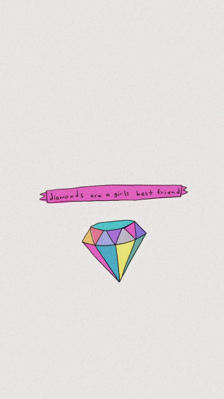 Diamonds Are A Girls Best Friend iPhone Wallpaper