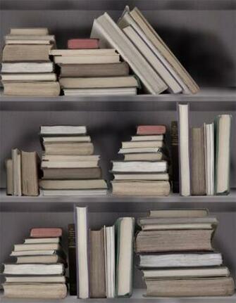 Bookshelf Wallpaper The Office Stylist