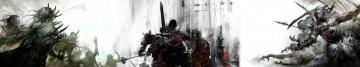 Triple Monitor Screen Wallpaper Skulls Undead Guild Wars