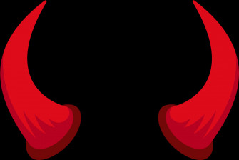 Red Devil Horns Graphic Wallpaper