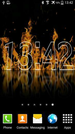 Fire Clock Live Wallpaper Beautiful With Realistic And