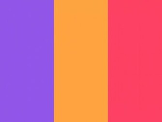 Navy Purple Neon Carrot And Fuchsia Solid Three Color Background