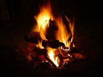 Wallpaper Campfire Great World