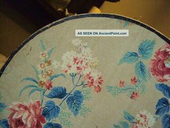 Gorgeous Antique Victorian Era Wallpaper Hat Box Roses Floral
