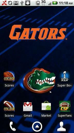 Florida Gators Live Wallpaper With Animated 3d Logo Background
