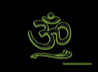 Om Shape Image In Hindi Red