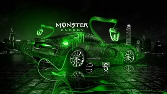 Monster Energy Dodge Viper Srt V Fantasy Snake City Car Green