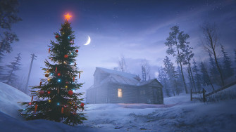 Christmas Tree Cabin 4k Wallpaper iPhone HD Phone 6140h