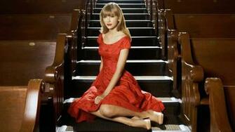 Taylor Swift In Red Dress Choice Wallpaper