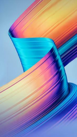 Abstract Neon Ribbon Honor Play Stock Wallpaper HD 4k