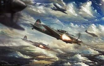 Wallpaper Art Aircraft World War Ii City Desktop