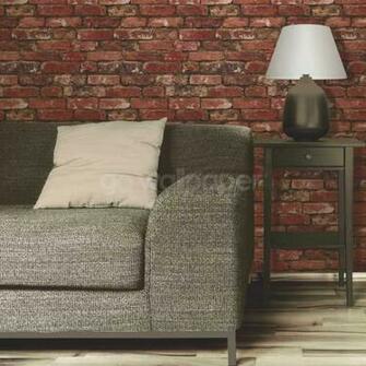 Fine Decor Rustic Brick Wallpaper In Red Terracotta Fd31285