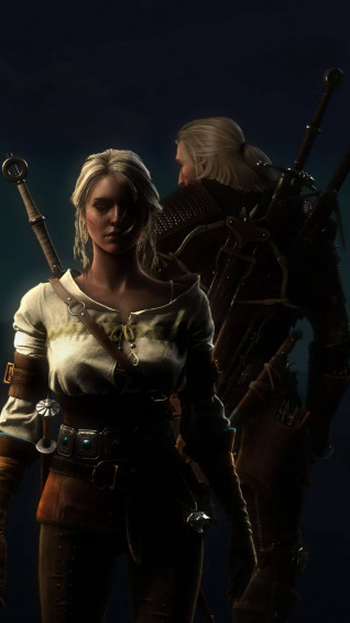 Ciri And Geralt Back Wallpaper