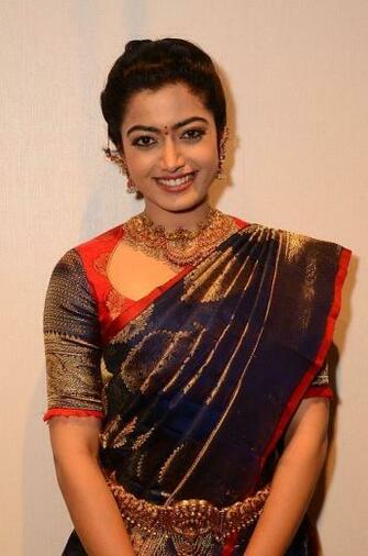 Rashmika Mandanna In Saree Wallpaper Ecopetit Cat
