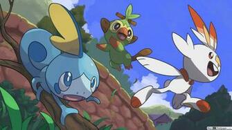 Pokemon Sword And Shield Sobble Grookey Scorbunny HD Wallpaper