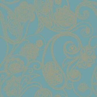 Metallic Gold Dotted Paisley Wallpaper Wall Sticker Outlet