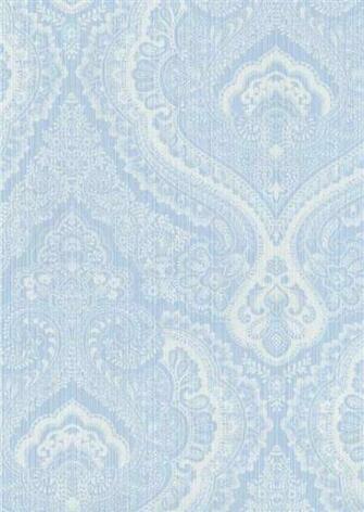 Light Blue Paisley Damask Wallpaper Traditional