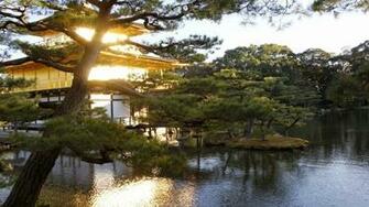 Japan Mansion Water Garden Trees Wallpaper Background 4k Ultra HD