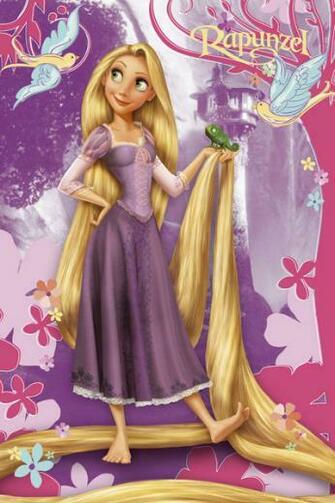 Disney Tangled Princess Rapunzel Wear Purple Dress