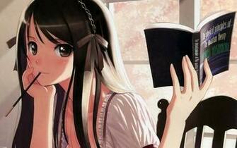Anime Manga Image Pictures Girl Studying Wallpaper Tweet