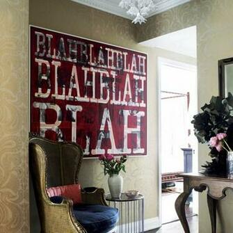 Hallway With Bold Wall Art Designs Artwork Housetohome
