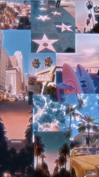 The Vibrant Streets Of Los Angeles Collage Wallpaper
