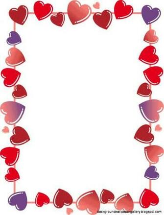 Valentines Days Border Clip Art Wallpaper Background
