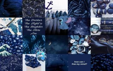 Dark And Blue Aesthetic Laptop Wallpaper Top