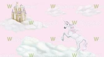 Children S Pink Unicorn Wallpaper Feature Wall