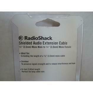 Radioshack Foot Plug Jack Shielded Cable