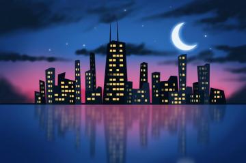 De Maltman City At Night Procreate Art