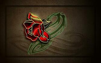 Art Flowers Roses Tattoo Wallpaper