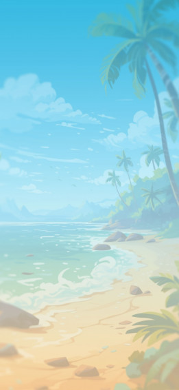 Hawaii Beach Summer Art Wallpaper iPhone