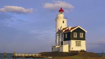 Phare De Marken Nl Netherlands Lighthouse Beacon Tower
